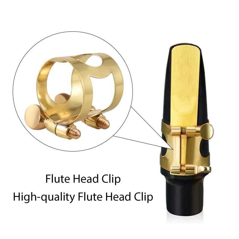 Tenor/Alto/High Pitch Sax Ligature Brass Ligature Fastener Adjustable Double Screw Alto Sax Mouthpiece Ligature Clip Accessories