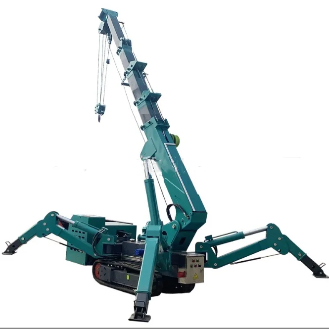 1 Ton 2 Ton 3 Ton 5Ton Capacity Oil-Electric Crawler Spider Crane with Remote Control for Outdoor Sites