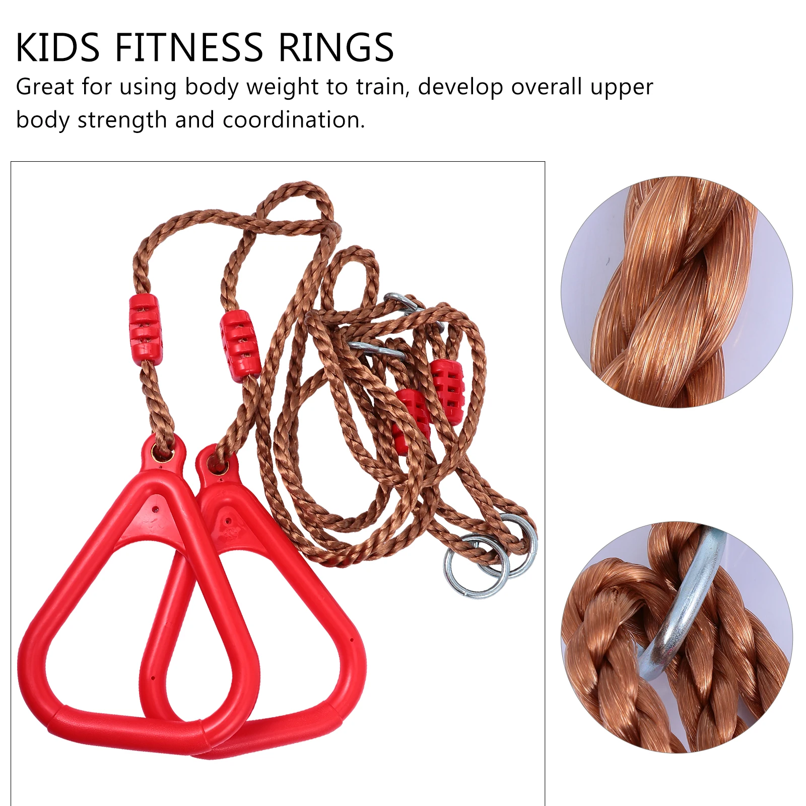 

1pcs Creative Kids Fitness Swing Rings Handshake Climbing Gymnastic Rings For Outdoor Playground Exercise Plastic Playground