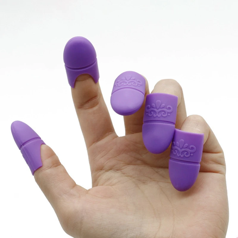 Wysokiej jakości silikonowe nakładki do zmywania żelu do paznokci, zestaw 5 sztuk