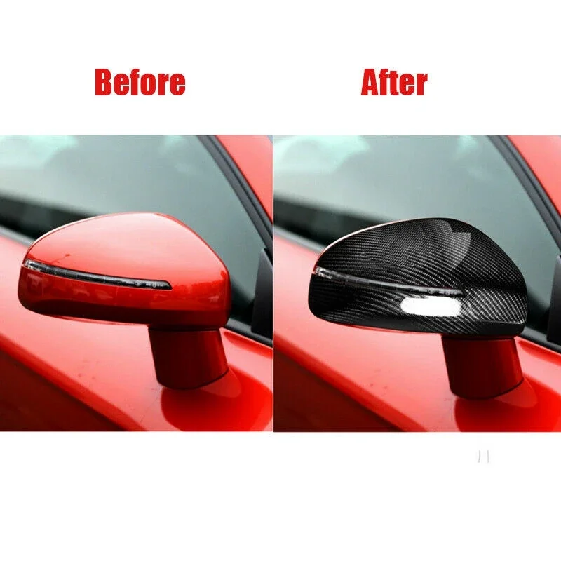 Real Carbon Fiber Car Rearview Side Mirror Cover For TT TTS For Audi R8 2007-2014 Side Mirror Cover Trim Cap Shell Case