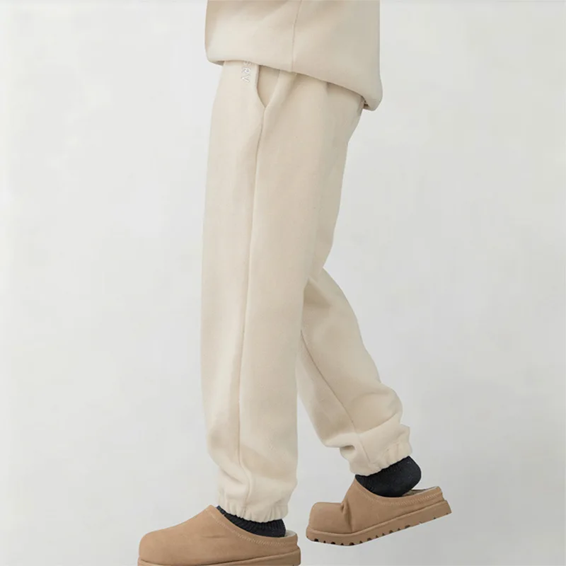 Men's Winter Men's Fleece Pants American Youth Fleece Sweatpants Men's Trend Versatile Wide Leg Casual Pants