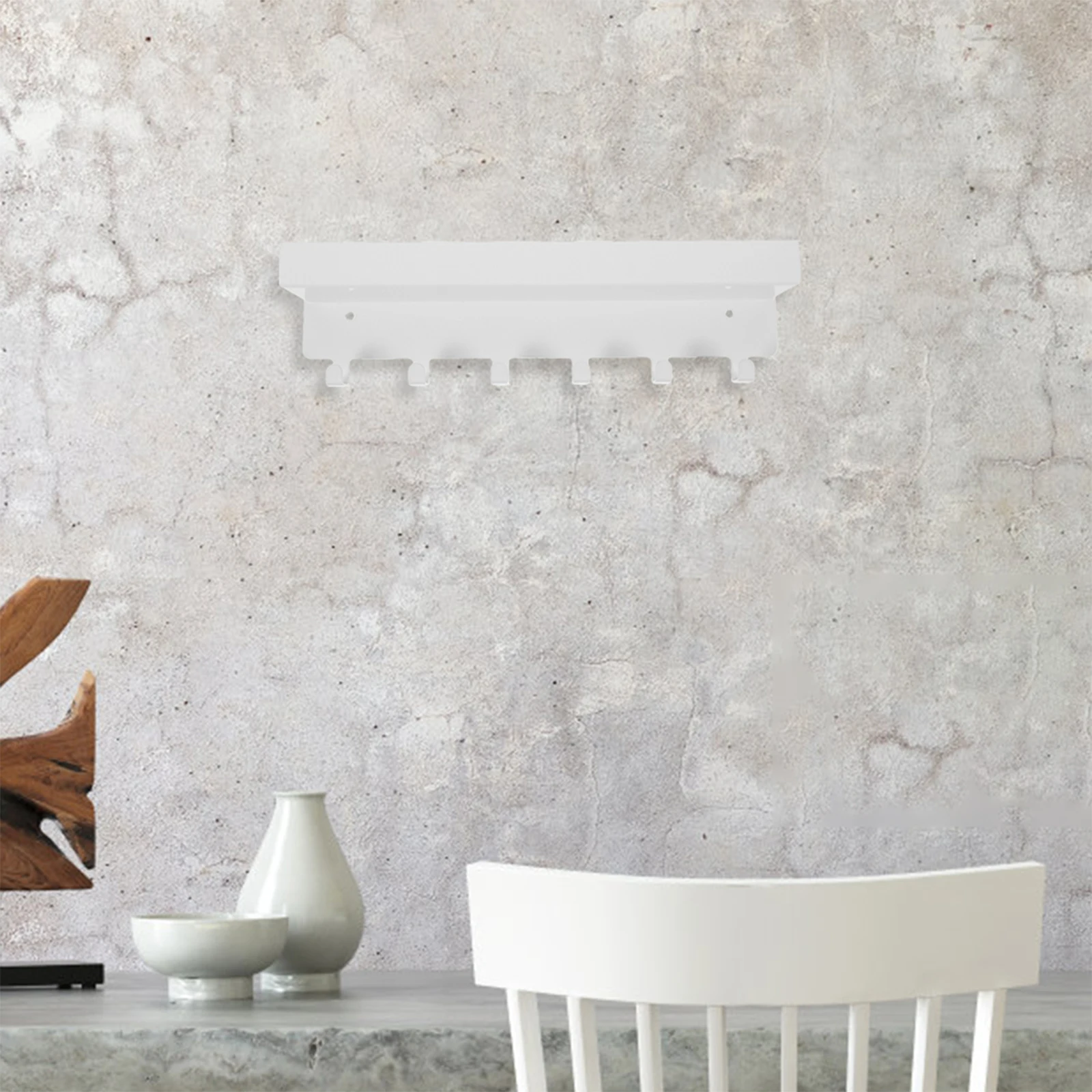 

Coat Rack Medal Hanger Child Wall Mount White Hangers with Shelf Iron Organizer Display Stand