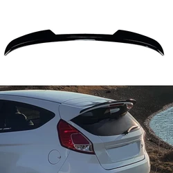 Rear Roof Spoiler Wing For Ford Fiesta ST-Line MK6 MK6.5 2008-2017 Gloss Black/Carbon Fiber Look Window Upper Trunk Splitter Lip