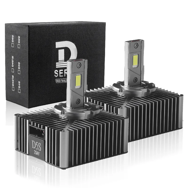 

2PCS D5S LED Headlights 1:1 HID Canbus 30000LM Auto Bulbs Two-sided 35W Car Lamp Xenon HID Plug&Play Turbo LED Bulb 12V