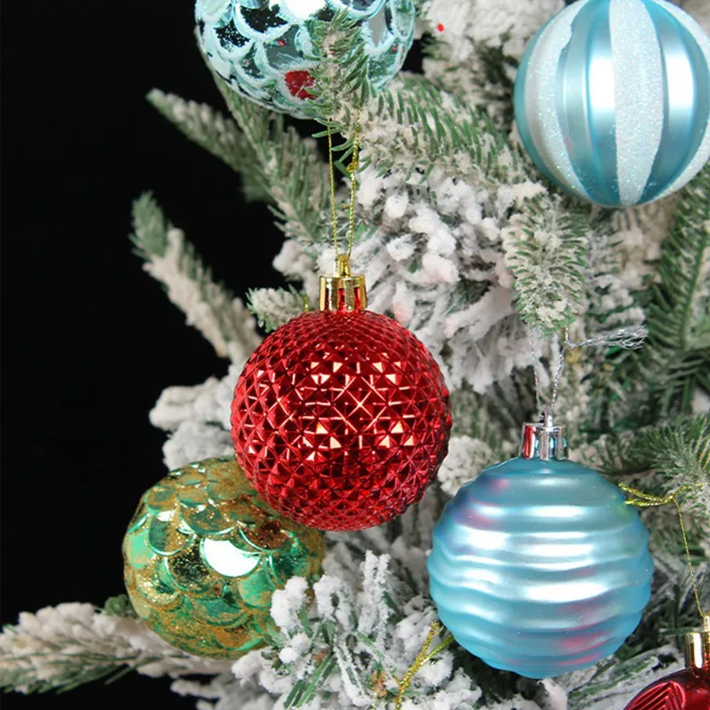 1 Set 6cm Christmas Ball Blue Christmas Tree Balls Plastic New Year Balls Christmas Decor for Tree Ornaments 2023