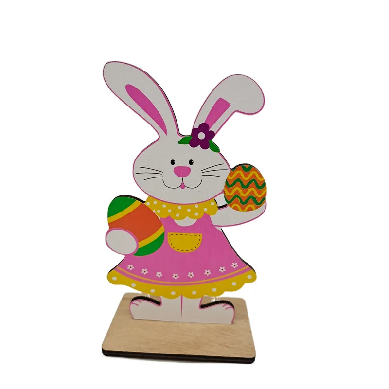 Set De 10 Conejitos De Madera Para Pintar De Pascua, Con Pompones De Colores Y Ojos Saltones, Manualidad Infantil De 13x16 Cm, Fomenta La Creatividad Y Coordinación, Regalo Educativo