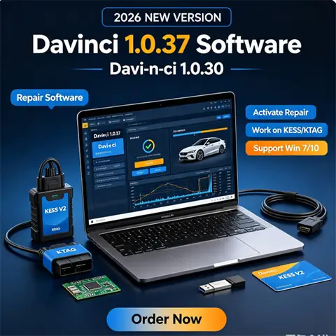 2026 Davinci 1.0.37 Software Support Win 7/10 D.avi-n-ci 1.0.30 Work on K.ESS/K.TAG Repair Software Activate Repair