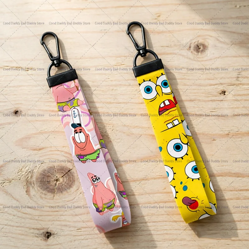Phone Accessories Cute - SpongeBob & Patrick Keychain Lanyard Cartoon
