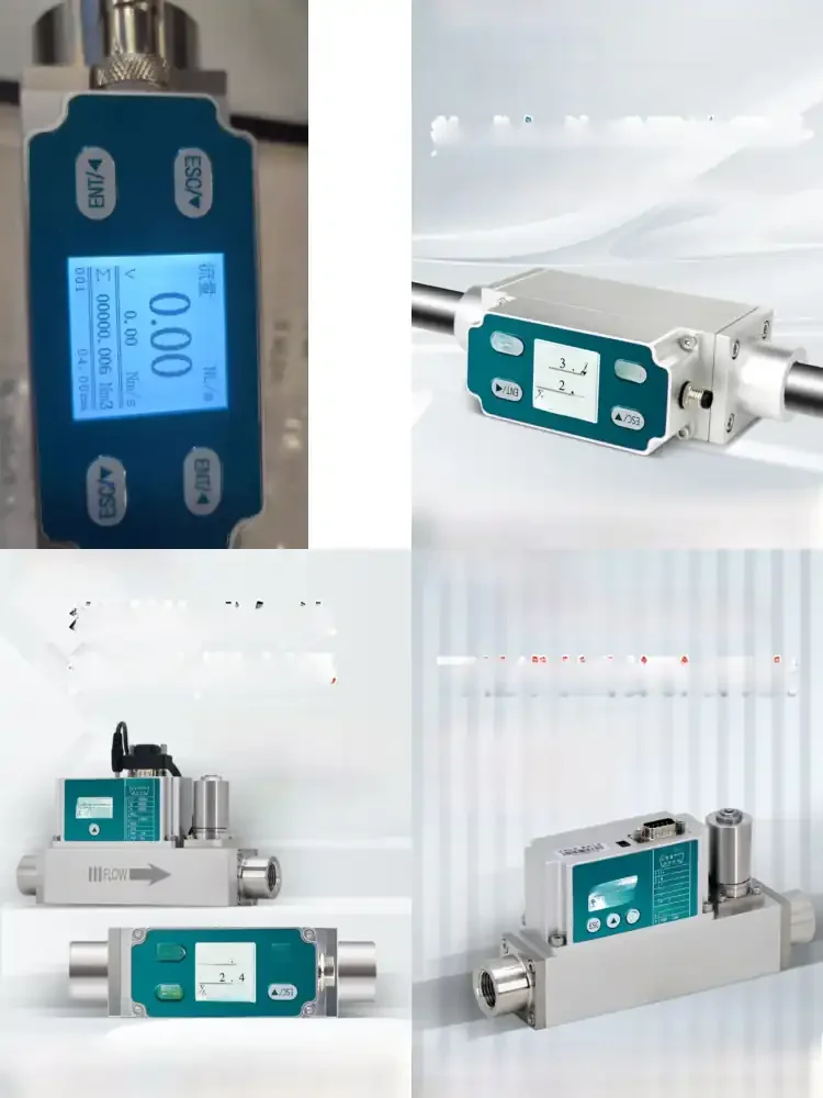 Thermal Mass Flow Meter 4-20Ma Air Nitrogen Methane Natural 485 Micro Flow Controller Valve