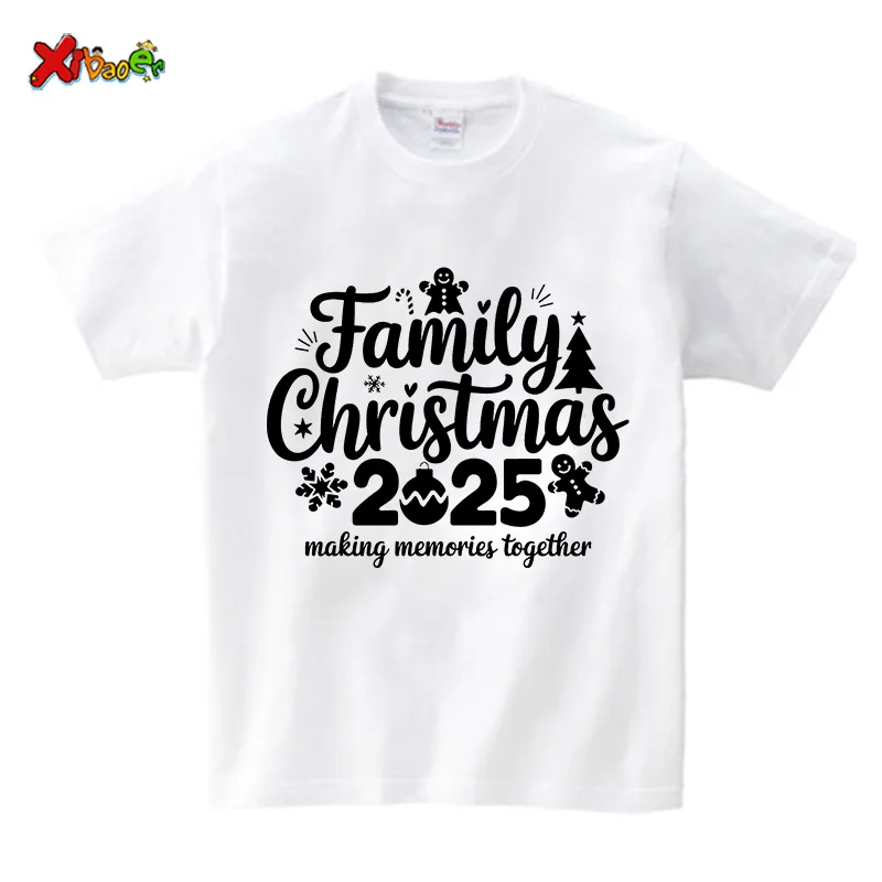 Family Match Outfit T Shirt 2025 Family Christmas Matching Shirts Outfit Shirt Family Look Party Tops Baby Outfits Clothes Gift