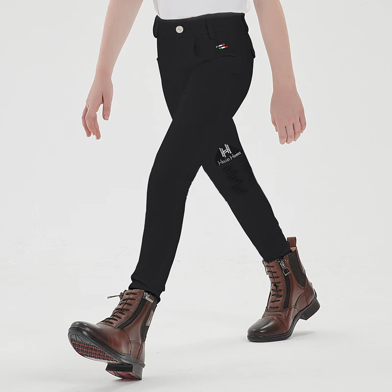 المؤخرات للأطفال، المؤخرات الصيفية الرقيقة جدًا للجنسين، سراويل الفروسية المصنوعة من السيليكون غير القابلة للانزلاق، ملابس الفروسية الاحترافية المقاومة للاهتراء من السيليكون المسامي