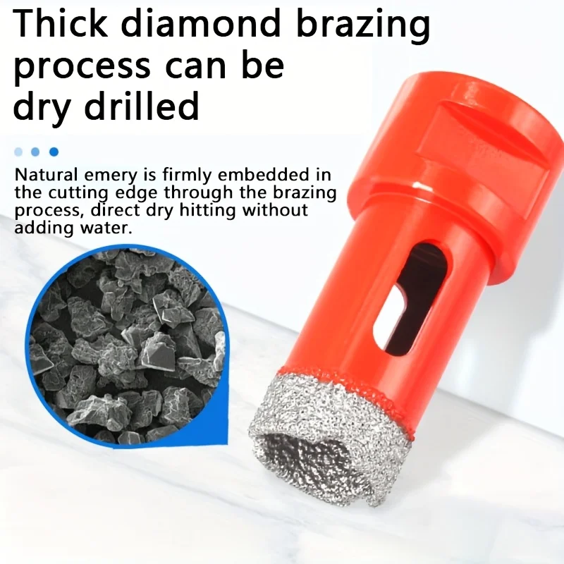 6/8/10/12mm M14 Brazed Diamond Drill Bit For Drilling Concrete Ceramic Tiles And Glass Dry Drilling Tools Saw Cutter Cutting