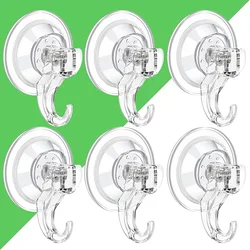 1/2Pcs Suction Cup Hooks Reusable Powerful Waterproof Shower Hooks Heavy Duty Vacuum Suction Hanger for Shower Window Towel Door