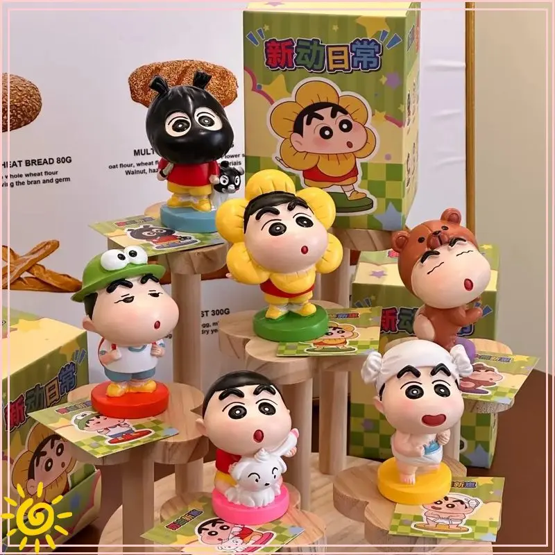 

Crayon Shin Chan Blind Box Figure Anime Collectible Desktop Car Decoration Cute Ornament Ideal Surprise Gift For Anime Lovers