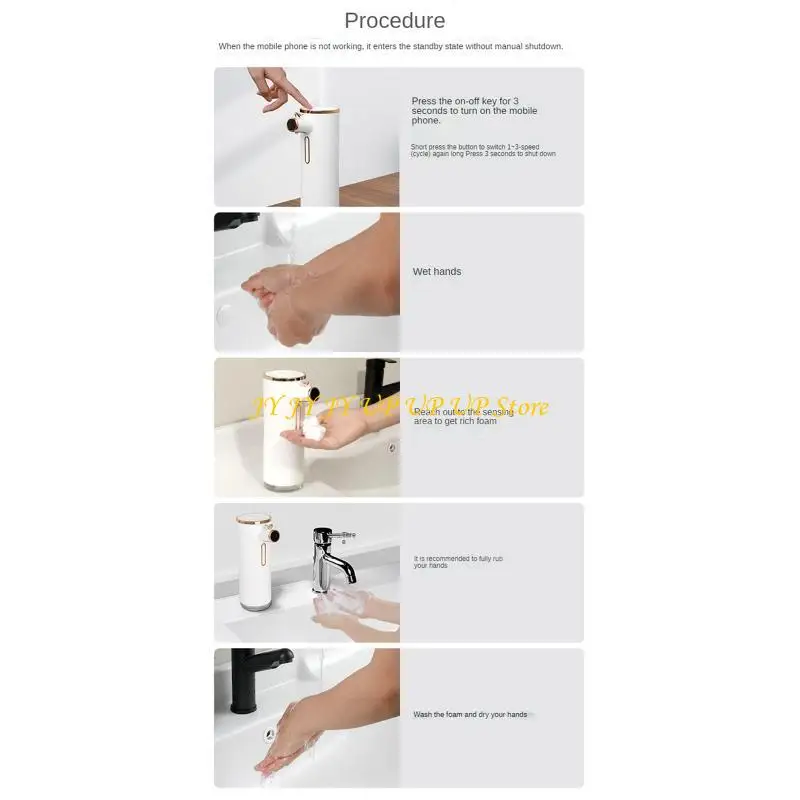 Distributore sapone per contropiede senza contatto domestico a infrarossi auto-sensore sapone sapone sapone da