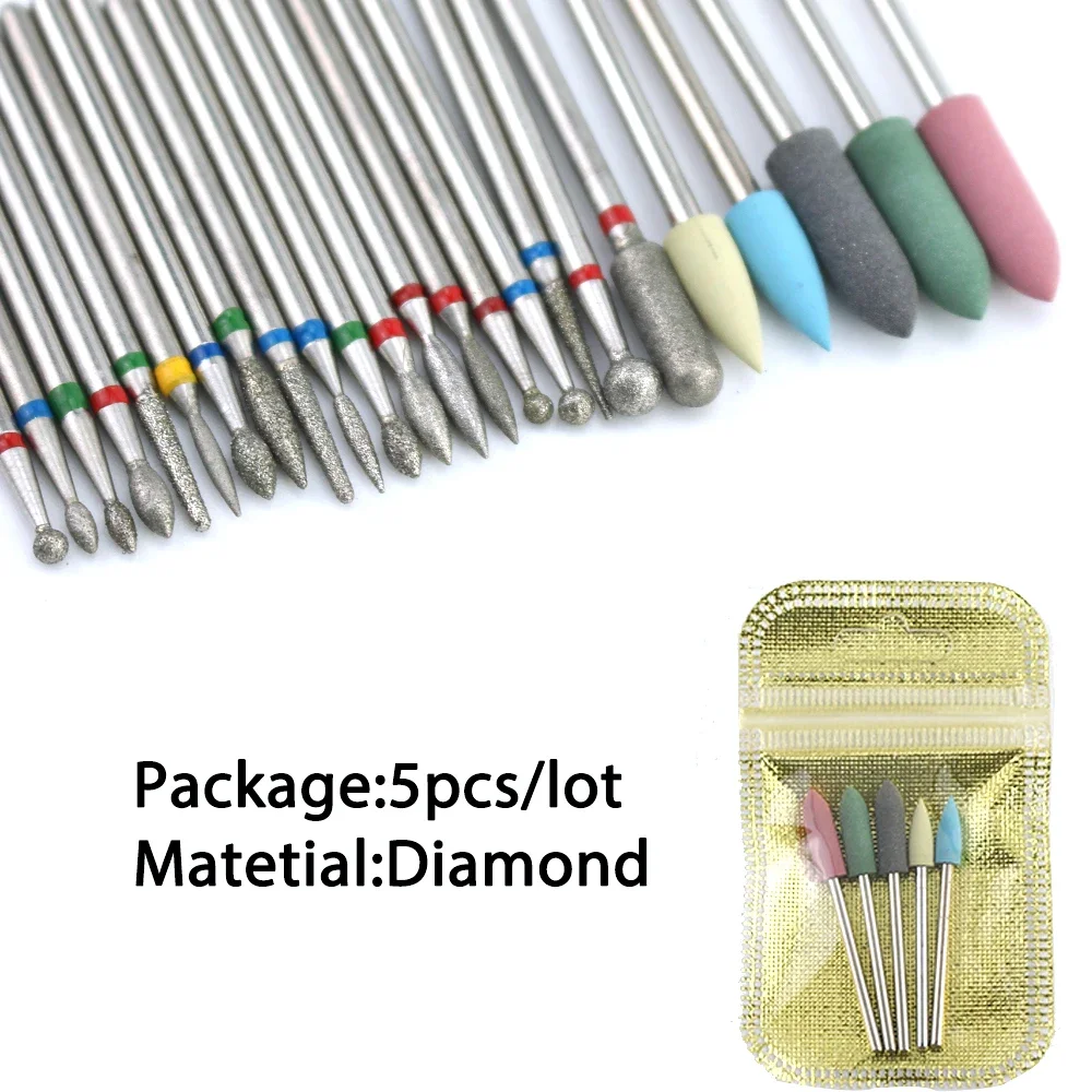 5/6/7 Diamant Nagelboren Frees Set Snijders Manicure Silicon Steen Pedicure Elektrisch voor Molen manicure Machine