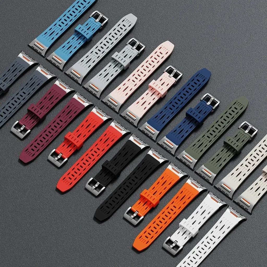 Breathe Sports Silicone Strap for Apple Watch S12 S11 S10 46mm Ultra4 49mm for IWatch Series 9 8 7 6 5 4 Se3 45/44/42mm Bracelet image 4