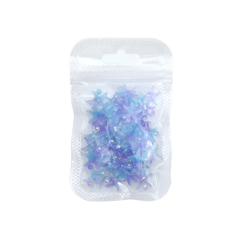 Luminosa Transparente Acessórios para Unhas, Jellyfish Dolphin Conchas, Tridimensional Sonhador Resina Marinha, Gelo, 50pcs