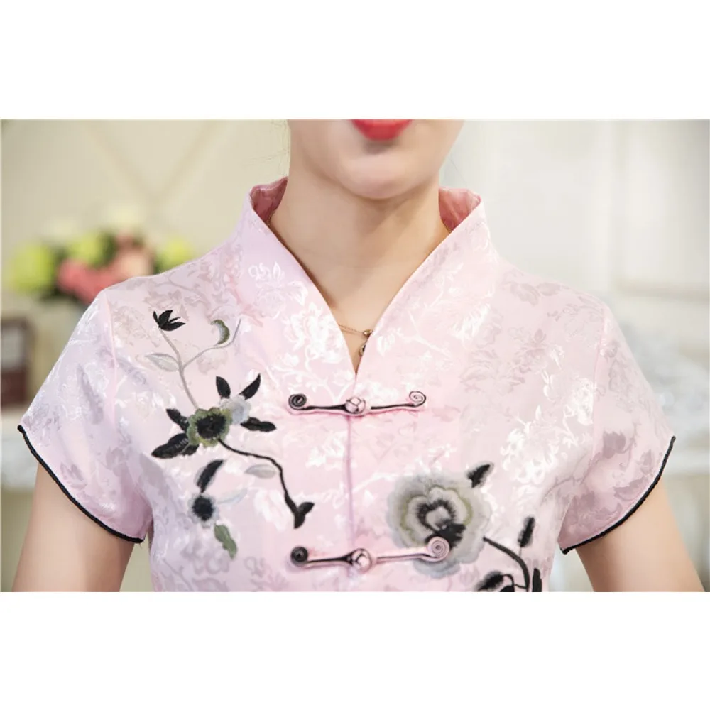 Традиционная китайская одежда для женщин, топы Qipao, Cheongsam Hanfu, винтажная повседневная уличная одежда в этническом стиле, летняя одежда
