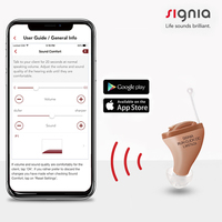 Signia 8 Channels Digital Invisible CIC Hearing Aids,Mobile Phone APP Remote Adjust ITC Hearing Aid Sound amplifier