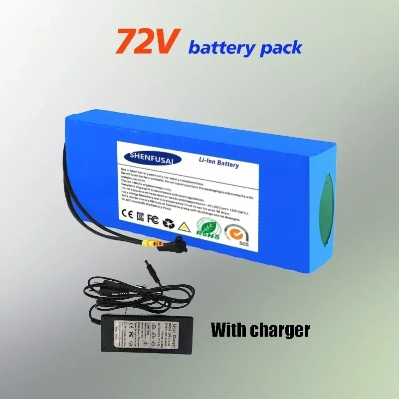 Brand new 72V30A21700 lithium battery pack energy storage suitable for bicycle scooter BMS high power 100% actual capacity