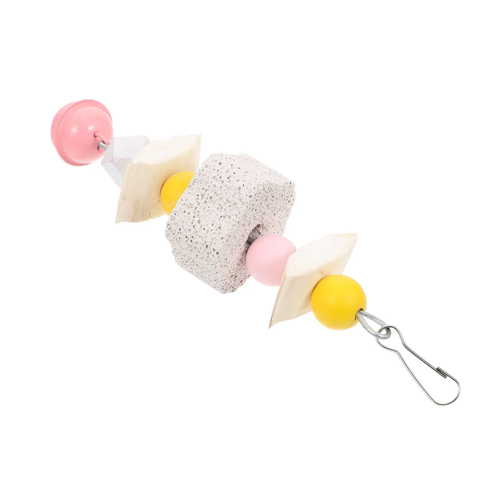 

1Pcs Hanging Parrot Bite Chewing Plaything Durable Safe Bright Color Cage Pendant for Pet Birds Hanging Parrot Bite