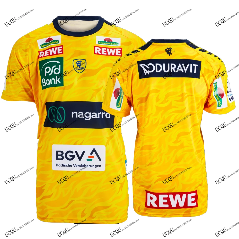 Rhein-Neckar Lowen 2025-26 HBL nueva llegada camiseta de balonmano de Alemania Camiseta estampada 3D local visitante adultos niños Unisex Euro Top Tee