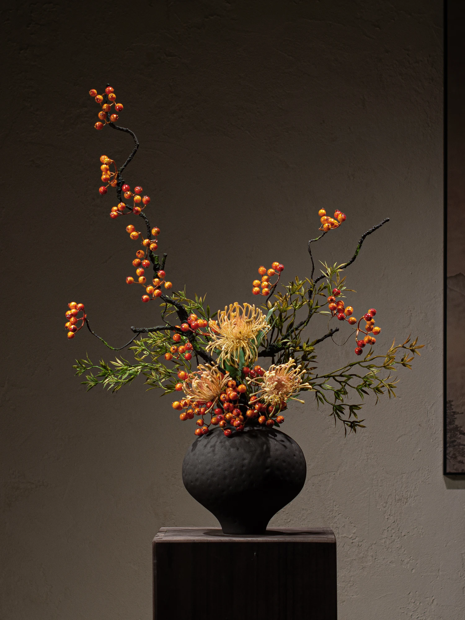 Chic New Chinese Ceramic Flower Vase Song Dynasty Aesthetic Hotel Home Stay Desktop  Recommended Decorative Ornaments