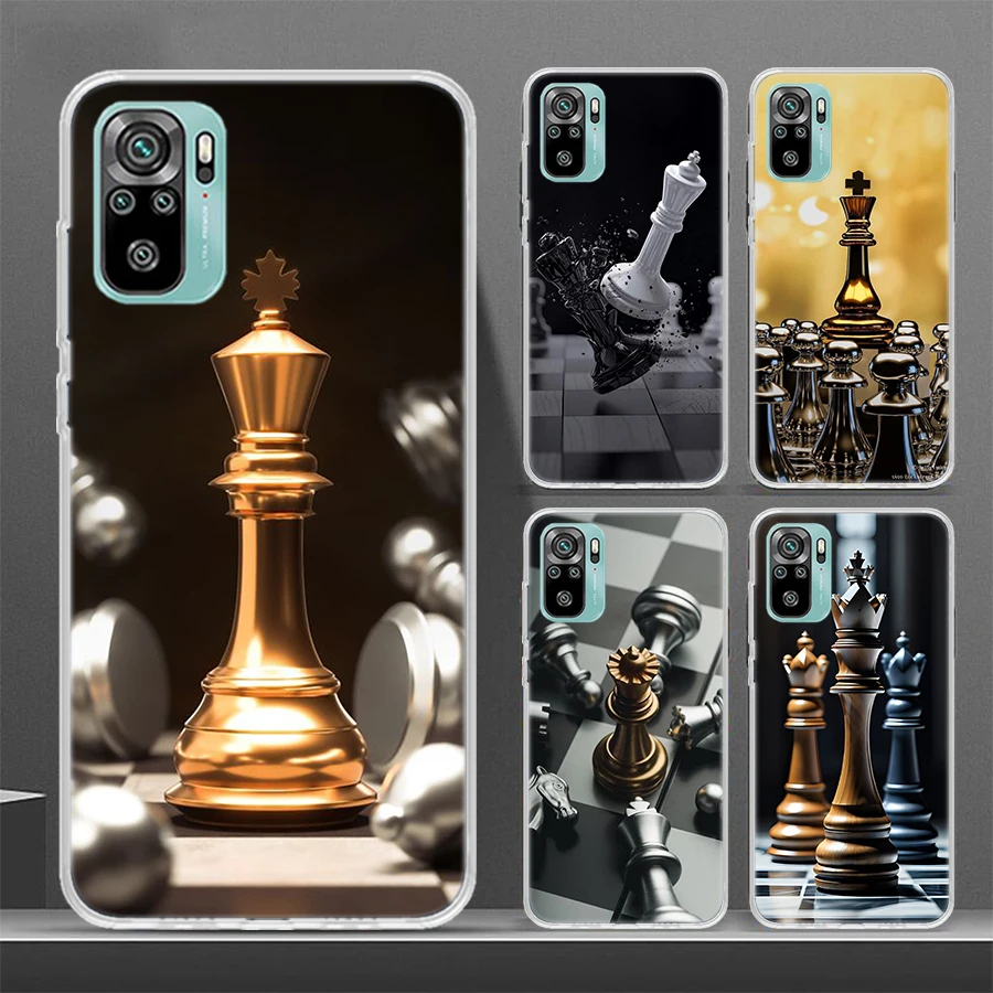 Competitive Chess Game Soft Phone Case for Xiaomi Redmi Note 13 12S 12 11S 11 11T 11E 10S 10 Pro Plus 9S 9 8T 8 Cover Coque Shel