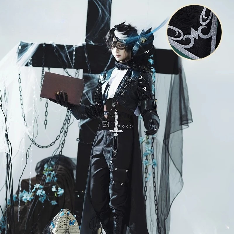 Piąta osobowość Cos Suit Prophet Dark Cosplay Pełny zestaw czwartej rocznicy Mężczyźni Rzadka moda Kurtka Spodnie Stroje do gier