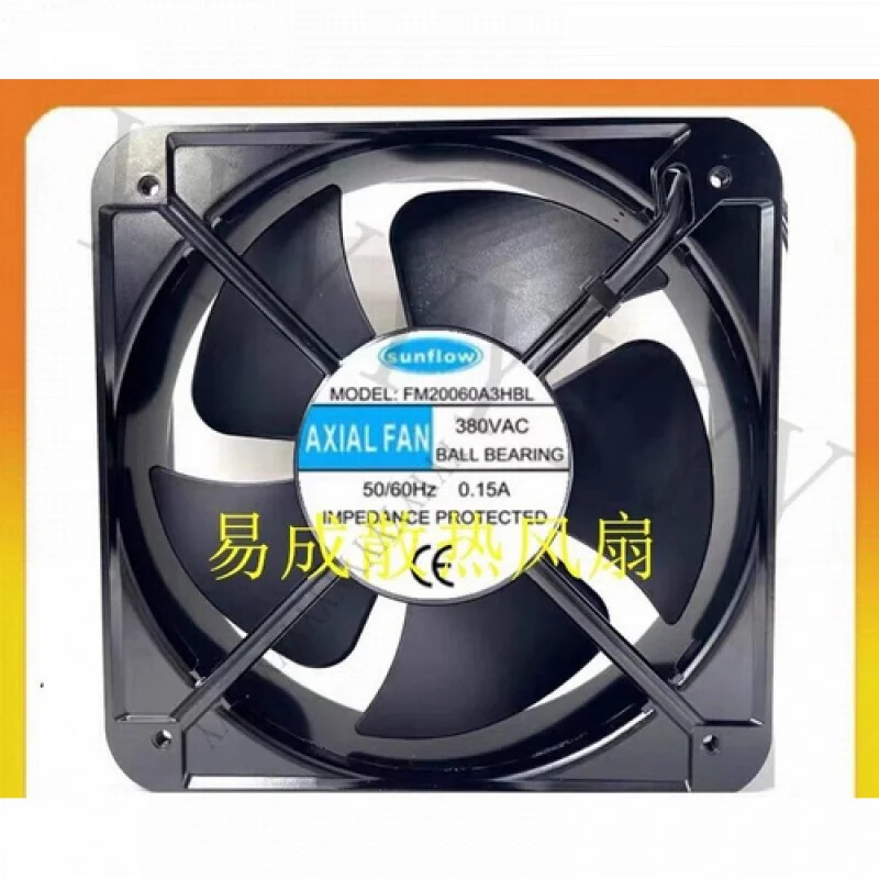 

Y+sunflow FM20060A3HBL AC380V 0.15A 20060 Ball Bearing Cooling Fan