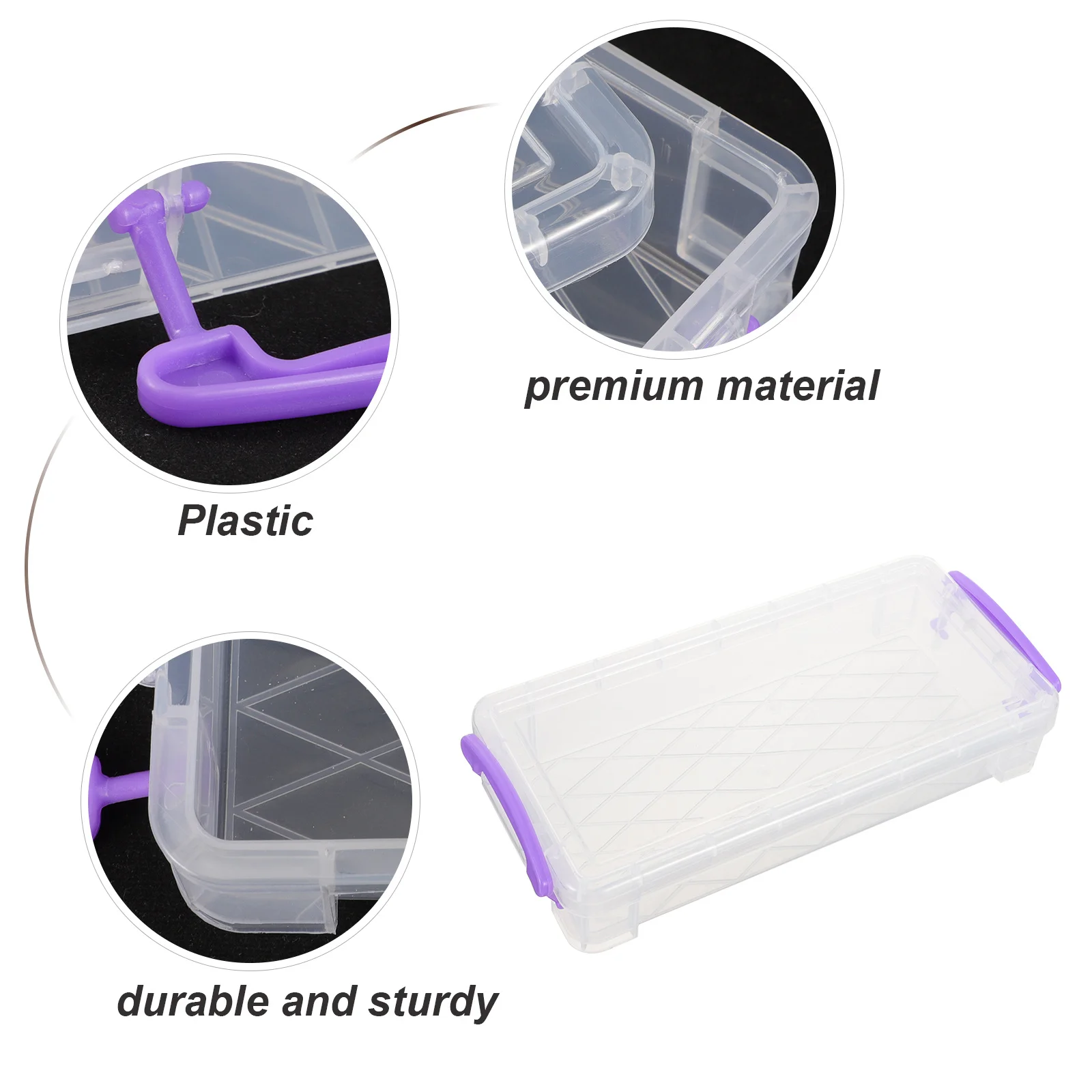 

680pcs Clear Plastic Pencil Box Large Capacity For Pens Pencils Markers Rulers Painting Brushes Kids School Office Supply