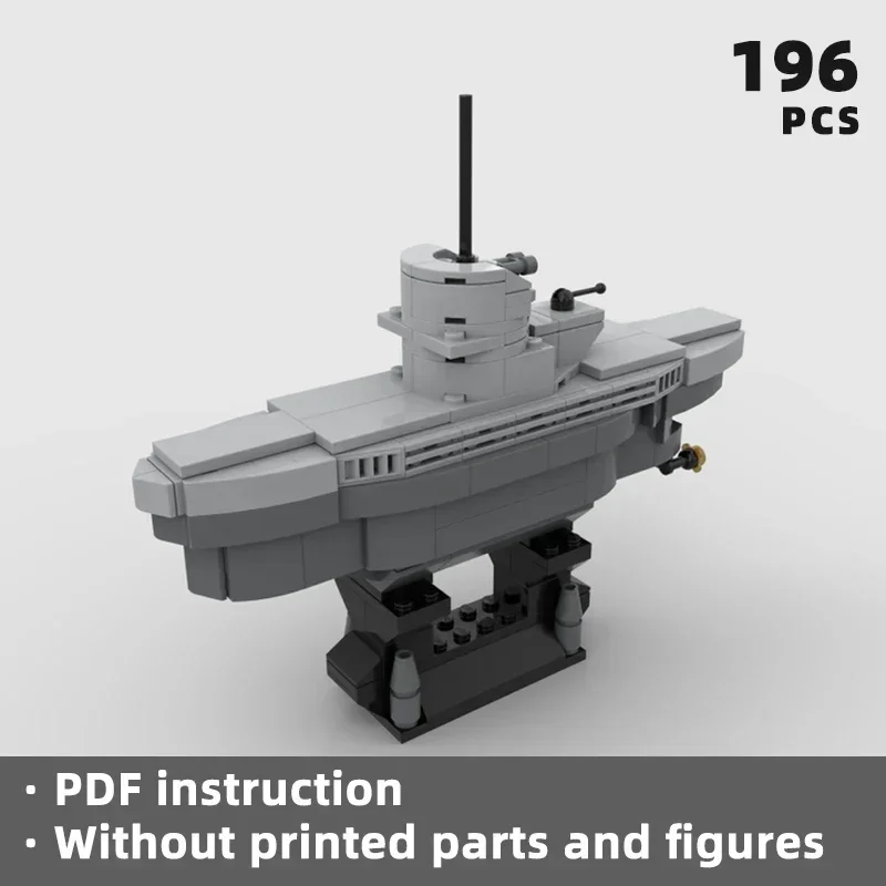 

miniature WWII battleship aircraft carrier bricks WW2 submarine blocks military ship U-boat warship vessel moc unique display