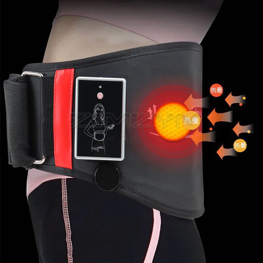 Slimming Massage Belt Heat Electric Pulses Tone Abdominal Muscle Stimulator EMS Acupuncture Tens Physiotherapy Myostimulator