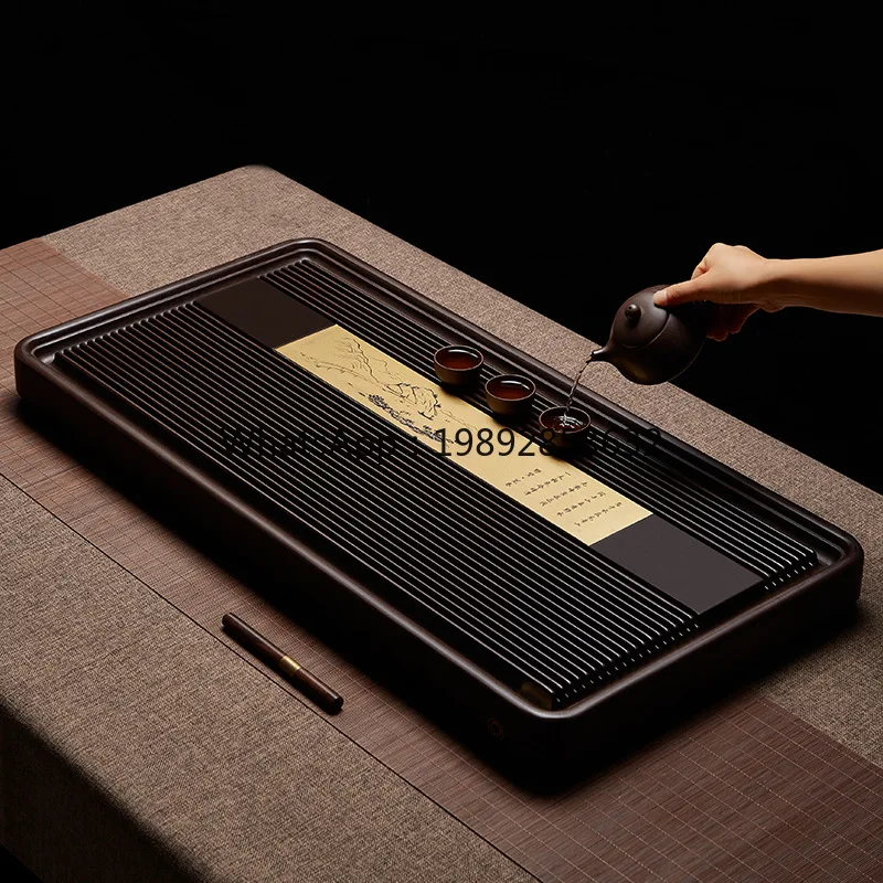YFY Tea Tray Light Luxury Modern 40-Piece Bakelite Tea Table Solid Wood Home High-End Office Large Tea Tray