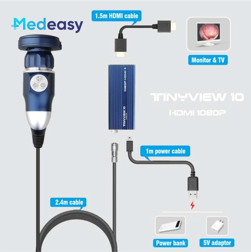 Endoscopia medica portatile chirurgia orl USB Full HD 1080P HDMI telecamera per endoscopio con sorgente luminosa gratuita