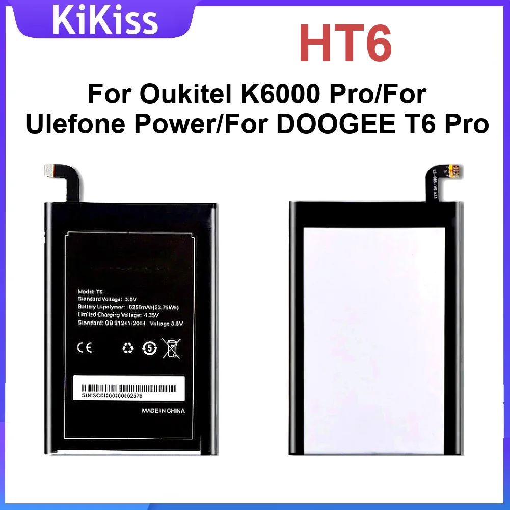 

Аккумулятор HT6 6250 мАч для мобильного телефона Homtom Oukitel K6000 Pro Ulefone Power Doogee T6