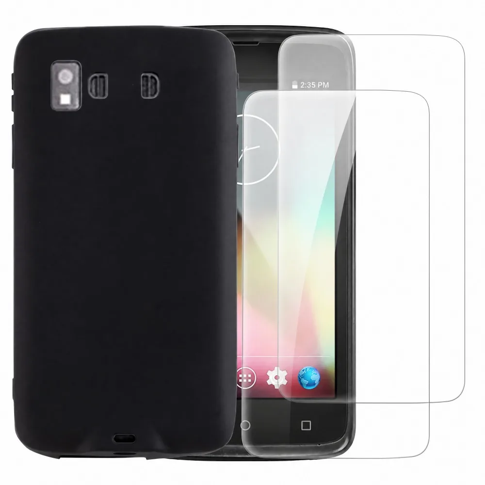 Soft Case + 2 Pack Tempered Glass Screen Protectors For Honeywell CT47 Full-Body Protection