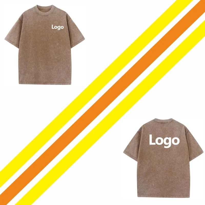 Custom Wash T Shirt Print Logo Embroidery Images Design Clothes 100% Cotton Cultural Shirts Men  And Women Work Top High Quality image 4