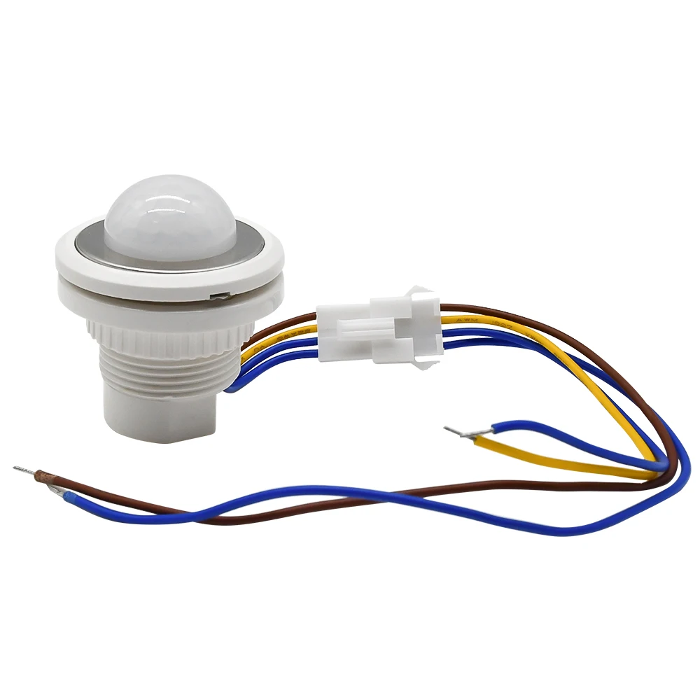 AC85V-265V LED PIR atraso ajustável embutido detector infravermelho de corpo humano interruptor detector de sensor de movimento infravermelho