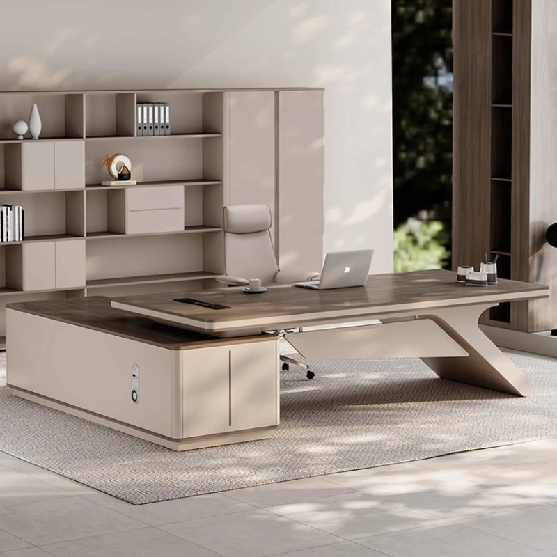 طاولة مكتبية حديثة راقية أنيقة ميسا بارا كومبيوتر بروكو دي عمل مكاتب غرفة مكتب على شكل حرف L أثاث غرفة المكتب #1