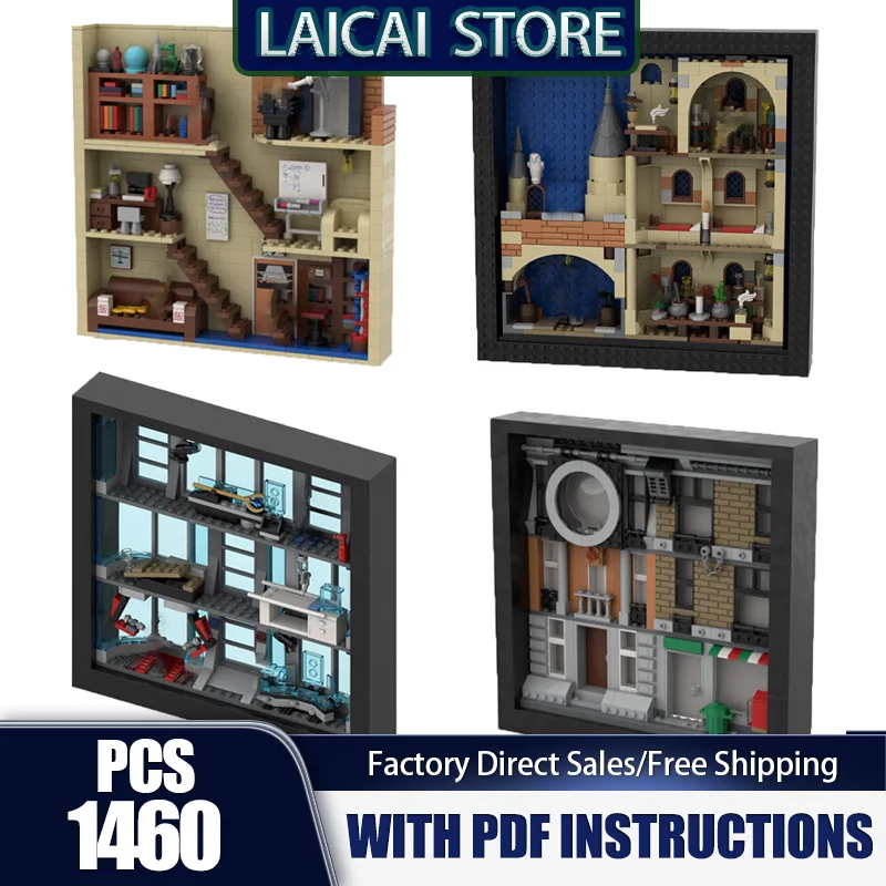 

Moc строительные блоки фоторамка фильм сцена серия модель технологии кирпичи DIY знаменитая раence сборка праздничный набор игрушек подарки