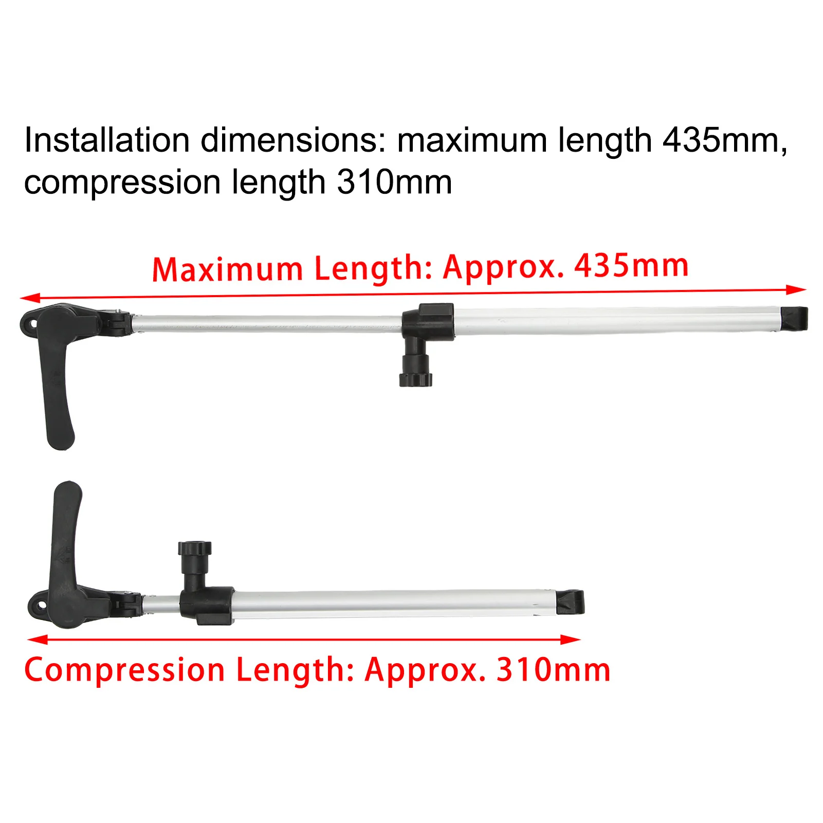 

Caravan Window Lift Rod, 2pcs RV Window Support Rod 310‑435mm Telescopic Aluminium Alloy for Motorhome Camper Trailer