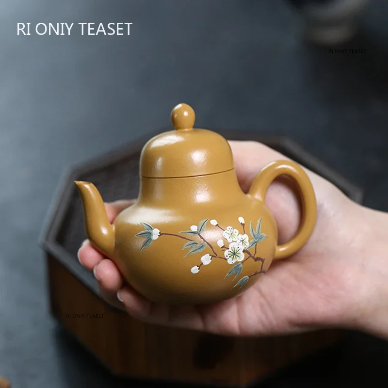 100ml Chinese Yixing Purple Clay Teapot Handmade Flower Kettle Small Capacity Zisha Tea Pot Beauty Tea Infuser Household Tea Set