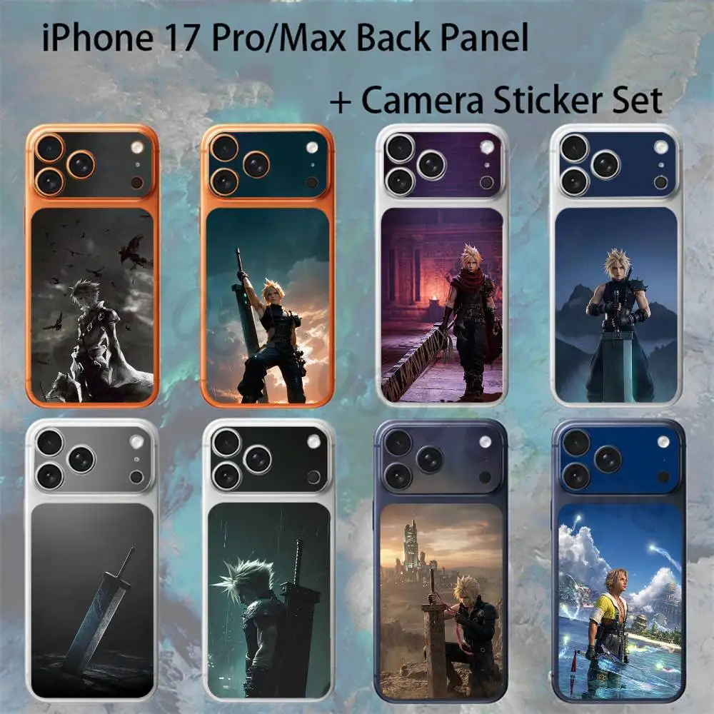 

Cloud Strife For iPhone 17pro/pro Max Full body Back Cover Decal Skin Colorful Rear Protective Sticker Film