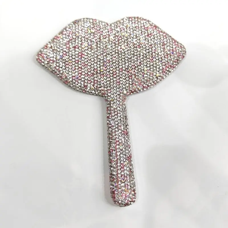 

New Diamond-encrusted Butterfly Mirror Makeup Mirror Go Out Handheld Makeup Mirror Carry Makeup Mirror Students