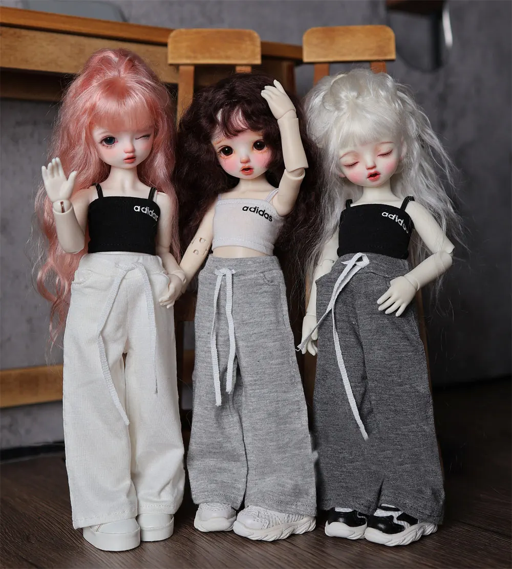 1/3Bjd lalka wielokolorowy spodnie 1/4Bjd Diy spodnie z szerokimi nogawkami 1/5Bjd spodnie Casual 1/6Bjd modalne spodnie akcesoria dla dziewczynek prezent urodzinowy