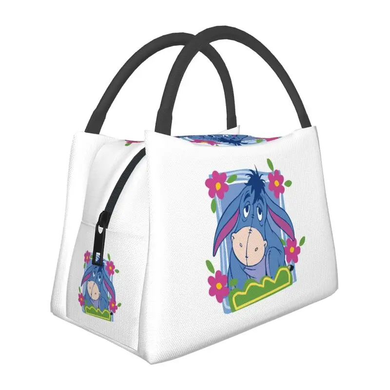 

Cartoon Winnie The Pooh Animation Resuable Lunch Boxes for Women Multifunction Eeyore Thermal Cooler Food Insulated Lunch Bag