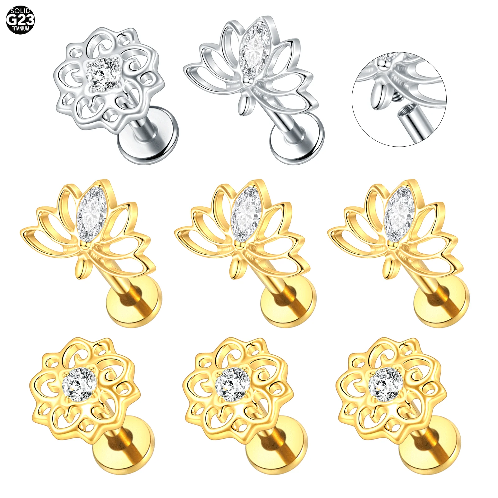 1/5PCS Titanium 16G…